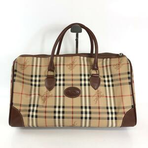 BURBERRY Burberry noba проверка сумка "Boston bag" ручная сумочка сумка сумка портфель женский бесплатная доставка модный.