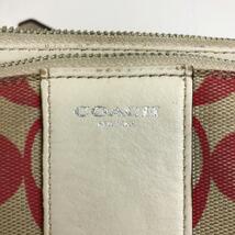 COACH コーチ シグネチャー ポーチ 小物入れ ホワイト レッド 財布 レディース メンズ 小物 送料無料 おしゃれ カード お札入れ 小銭入れ_画像8