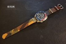 ◆Leather NATO G10Strap◆高品質本牛革イタリア産エルヴァケーロ 迷彩 カモ 18mm カスタムオーダー(バックルカラー)受注生産 腕時計ベルト_画像6