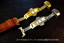 ◆台座付 D-Buckle Vintage Belt◆国産本牛革ヴィンテージカーフ Custom Order(台座SIZE/BUCKLE) 16mm BROWN 受注生産 日本製 腕時計ベルト_画像5