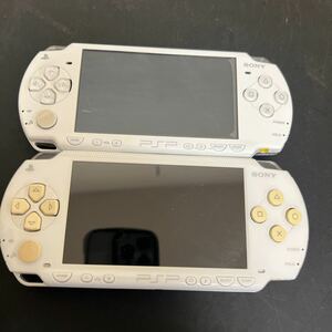 t1-269 SONY ソニー PSP プレイステーション ポータブル 2点まとめて　PSP1000 PSP2000 バッテリー無し　本体のみ　中古品