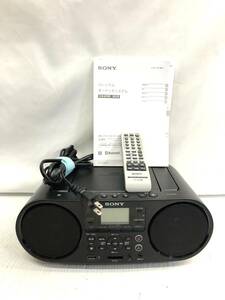§　B27607　SONY ソニー CDラジオ Bluetooth/FM/AM/ワイドFM対応 ブラック ZS-RS81BT 簡易動作OK 中古品