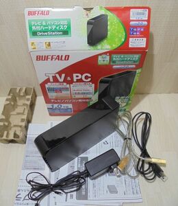 BUFFALO　HD-LS1.0TU2J（USB外付け1TB）ACアダプター + ケーブル２本
