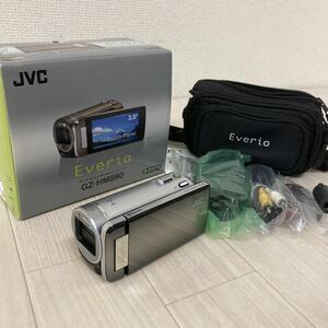 美品 JVC ビクター デジタルビデオカメラ Everio ハイビジョンメモリームービー GZ-HM890-S シルバー 2011年製