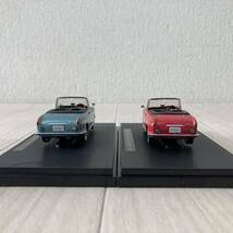 エブロ ミニカー2台セット DAIHATSU COMPAGNO SPIDER 1965 RED/ BLUE ダイハツ コンパーノ スパイダー 赤 青_画像6