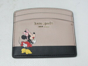◆S101.kate spade NEW YORK ケイトスペード Disney ディズニー ミニーマウス カードケース パスケース 定期入れ/中古