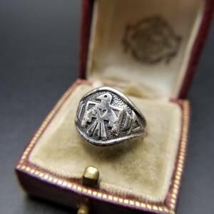 1950-70 period Bell Trading Post Thunderbird 925 silver Vintage ring ring silver sig net sa light we Stan jewelry Y12-F