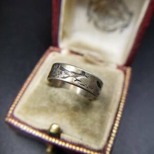 1950 годы Bell Trading Post Roadrunner песок . зона 925 серебряный Vintage частота кольцо серебряный кольцо индеец ювелирные изделия Y12-F