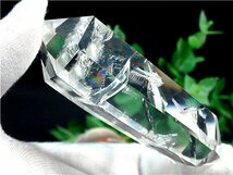 【限定品】AAA級☆高透明度天然レインボーハーキマーダイヤモンド水晶六角柱YS178B2-30B22b_画像1