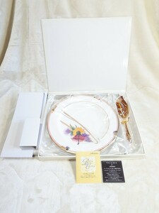 未使用 ノリタケザギンザ the ginza noritake ケーキ皿 引き上げ品 サーバーセット 外箱付 大皿 27cm プレート 241家01215 在庫3-1