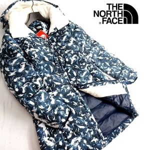 THE NORTH FACE ノースフェイス 新品 定4.5万 耐久撥水 PREMIUM GOOS DOWN使用 フード裏ボア ダウンコート G81 NAV 85/S ▲068▼kkf042nf