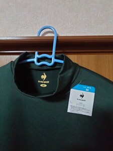 【新品未使用】ルコック le coq sportif 長袖シャツ ハイネック M 濃緑 裏起毛 インナー ★送料無料★あったか