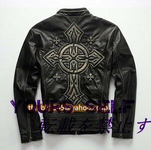 レザージャケット カウハイド 牛革 ライダース 本革 メンズファッション 革ジャン アメカジ バイクレザー ジャンパー S～5XL