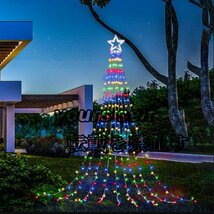 クリスマス用 LEDイルミ 星型 LEDライト 350球 飾り付け 8モード カーテンライト 屋内屋外兼用 つらら パーティー 新年祝日_画像2