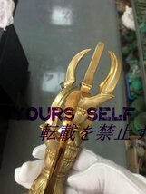 入手困難！「密教法具 寺院用仏具」真言宗人形五鈷杵 真鍮製磨き仕上げ 23cm_画像7