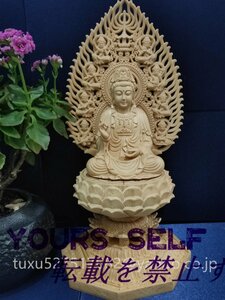 珍品 観音菩薩 木工細工 稀少珍品 精密彫刻　木彫仏教　仏師で仕上げ品