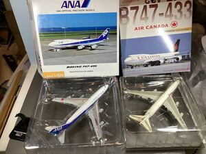 【中古 ジャンク 2機セット】1/400 B747-400D ANA JA8963(全日空商事)＆1/400 B747-400 タイ国際航空(ドラゴン)【送料無料】