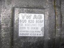 VW ポロ ABA-6RCGG A/Cコンプレッサー CGG 6Q0 820 808F_画像3