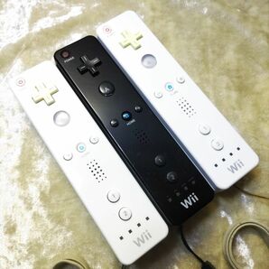 動作未確認】Nintendo wii　ウィー　リモコン　白２本　黒１本