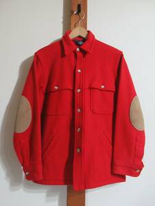 1980'S VINTAGE USA古着★Woolrich/ウールリッチ●ジャケット シャツジャケット ウール素材 エルボーパッチ MADE IN USA アメリカ製