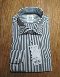 未使用品★BRICK HOUSE/ブリックハウス◆シャツ ワイドカラー ストライプ SLIM FIT スリムフィット 形態安定 Tokyo Shirts