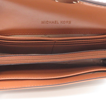 ［飯能本店］Michael Kors マイケルコース シグネチャーロングウォレット 長財布 レザー ブラウン レディース DH78986_画像5