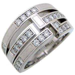 ［銀座店］HARRY WINSTON ハリーウィンストン トラフィック アクセント ダイヤモンド リング・指輪 750ホワイトゴールド 11号 DH78315