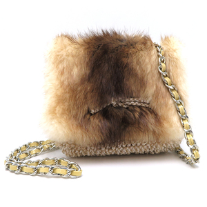 [. talent head office ]ANTEPRIMA Anteprima fur pochette wire bag shoulder bag mink cream lady's DH79249