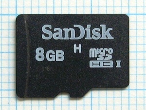 ★SanDisk microSDHC メモリーカード ８GB 中古★送料６３円～