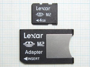 ★アダプタ付 Lexar メモリースティック M２ ４ＧＢ 中古★送料６３円～