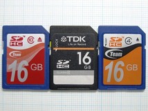 ★ＳＤＨＣ メモリーカード １６ＧＢ ３枚 中古★送料６３円～_画像1