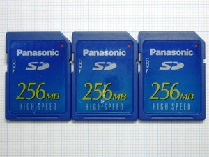 ★Panasonic ＳＤメモリーカード 256MB ３枚 中古★送料６３円～