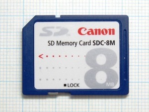 ★Ｃａｎｏｎ ＳＤメモリーカード ８ＭＢ 中古★送料６３円～