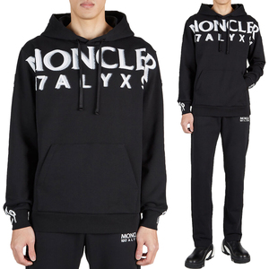 送料無料 60 MONCLER GENIUS モンクレール ジーニアス 1017 ALYX 9SM 8G00001 M2781 ブラック パーカー スウェット ロゴ size XXL