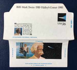 【宇宙】切手付封筒 アメリカ1986年ハレー彗星　未使用