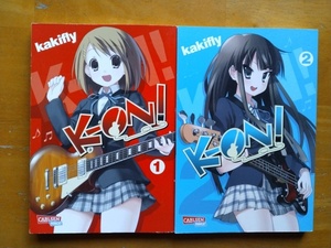 送料無料! KーONドイツ語版・Deutch Ausgabe・German Edition けいおん! KーON! Vol,1&2 kakifly. けいおん!のドイツ語版単行本1巻&2巻! 