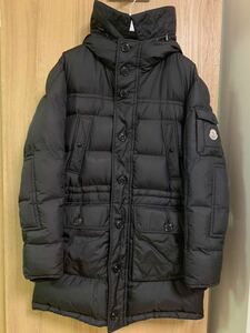 定価30万円 MONCLER モンクレール ロング ダウン ジャケット コート サイズ 5 XL XXL ブラック メンズ