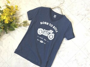 e252★ Design Tshirts Store graniph デザイン Tシャツ ストア グラニフ Born To Roll SS 半袖 レディース トップス ユニセックス グレー