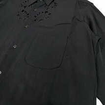 Yohji Yamamoto Pour Homme 【men3526I】 96SS ウールギャバジンフラワーカットワークシャツ Archive 90s 花と少年期 名作 レア 希少 AR_画像5