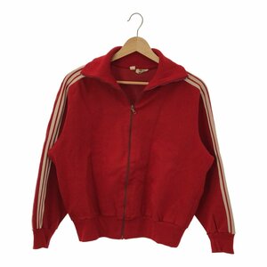 adidas アディダス 【lay5506D】 60's~ サイドライントラックジャージ ユーゴスラビア製 トップス レッド コットン レディース 女性 CH