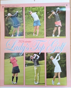 ■送料無料　Ladys Top Golf　2024　カレンダー　女子プロゴルフ　柏原明日香　新垣比菜　堀琴音　菊地絵里香