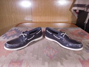 ■SPERRY■トップサイダー革デッキシューズ黒US9.5M■27.5cm