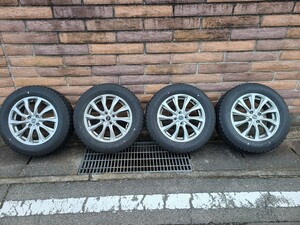 ☆　１９５／６５Ｒ／１６　スタッドレス　グッドイヤーアイスナビ７バリ溝　BSアルミホイール４穴　４本セット　☆