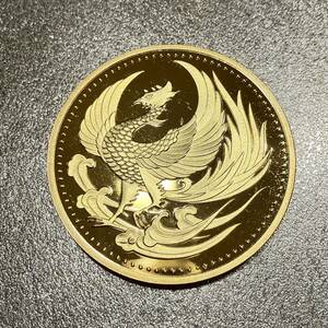 5818,,,日本古銭 鳳凰　約40mm　菊の御紋記念金貨　硬貨　レプリカコイン