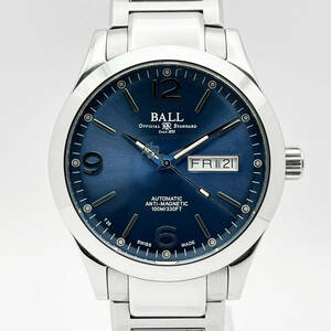 美品 稼働品 BALL WATCH ボールウォッチ エンジニア2 オハイオ 40mm NM2026C Cal.RR1102 ブルー文字盤 自動巻き 耐衝撃性 耐磁性 正規品