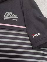 ★☆FILA♪フィラ★ゴルフ☆半袖★Tシャツ☆レディース★L☆カジュアル★スポーツ☆シンプル★ウェア☆トップス★黒☆ブラック★☆_画像2