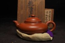 中国古玩 唐物 乾隆年製 在印 朱泥 紫泥 紫砂壷 茶壷 急須時代物 極上品 初だし品 煎茶道具_画像1