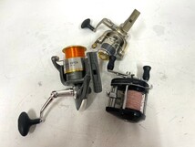 E66　釣具　リール　3点まとめて　まとめ売り　VSPIN　SHIMANO　FUTURE SPIN　動作未確認_画像1