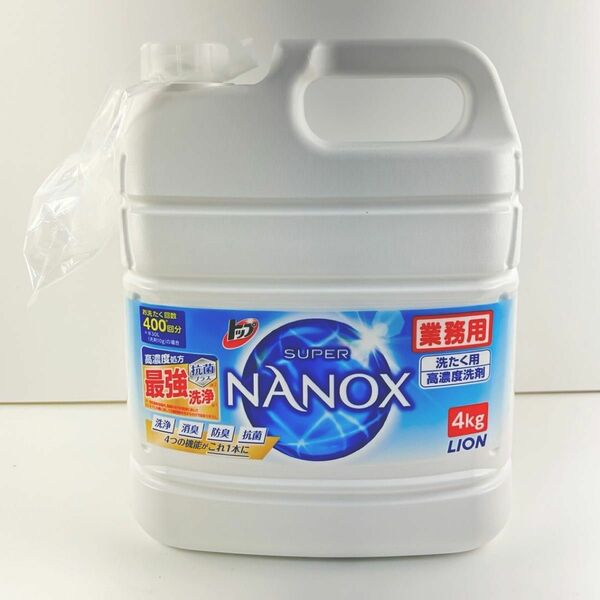 【大容量】洗濯洗剤 トップ スーパーナノックス NANOX ナノックス 業務用 4kg 洗剤 詰め替え つめかえ