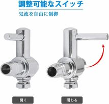 TIMESETL 20個 エアーチューブ 水槽 一方コック エアー量 調節 エアレーション 分岐コック レバーバルブ 気流制御 ス_画像4